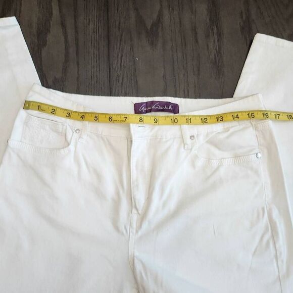 Gloria Vanderbilt Women's Amanda Classic Rise Stretch Denim Crop Jeans White Sz - Picture 5 of 7